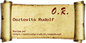 Osztovits Rudolf névjegykártya